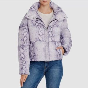 Apparis Womens Jamie Snake Print Puffer Coat Size XL